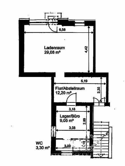Grundriss Gewerbeeinheit