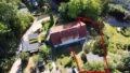 Hausansicht mit eingezeichnetem Gartenbereich