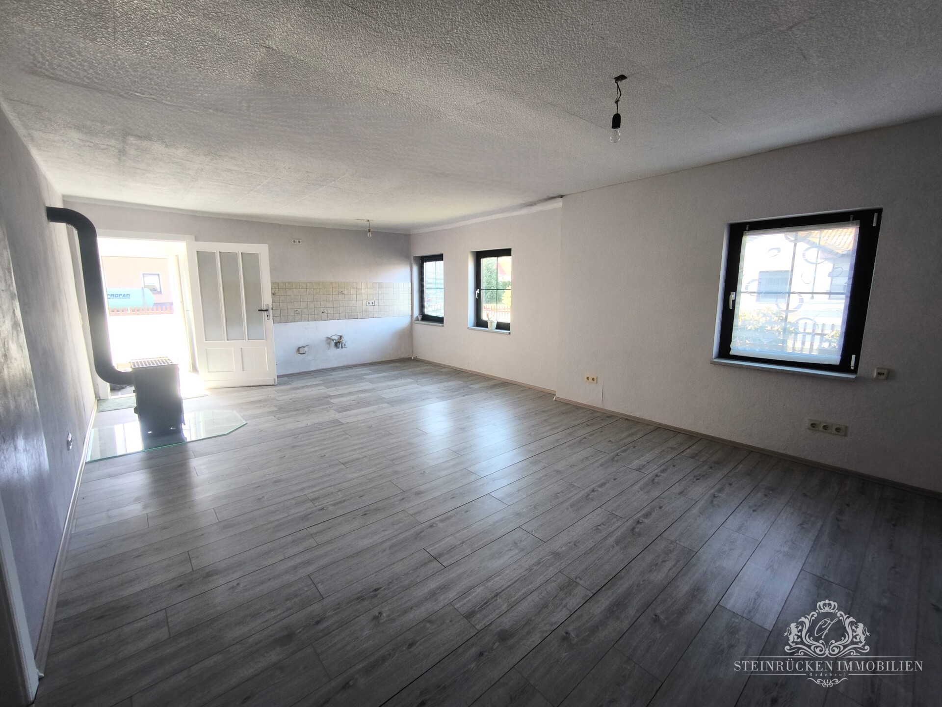 Wohn-, Koch, Esszimmer