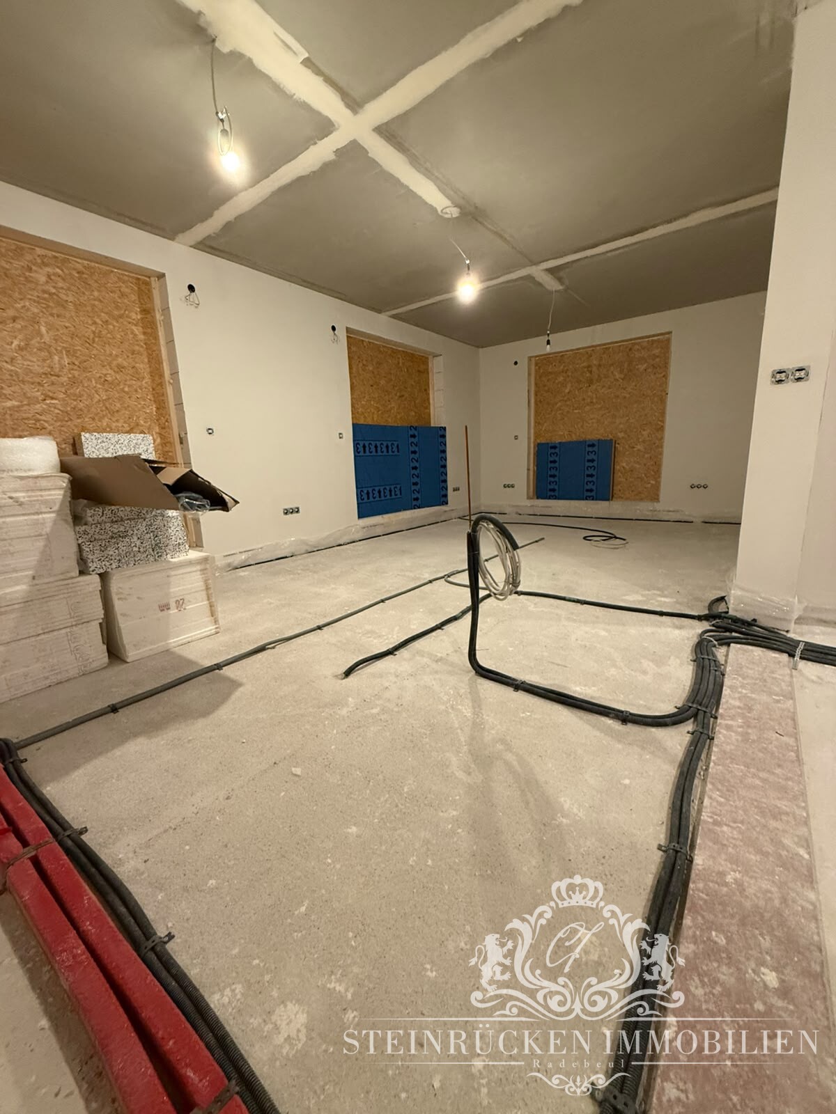 Wohnzimmer mit offener Küche