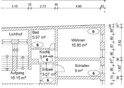Grundriss, Whg. 7